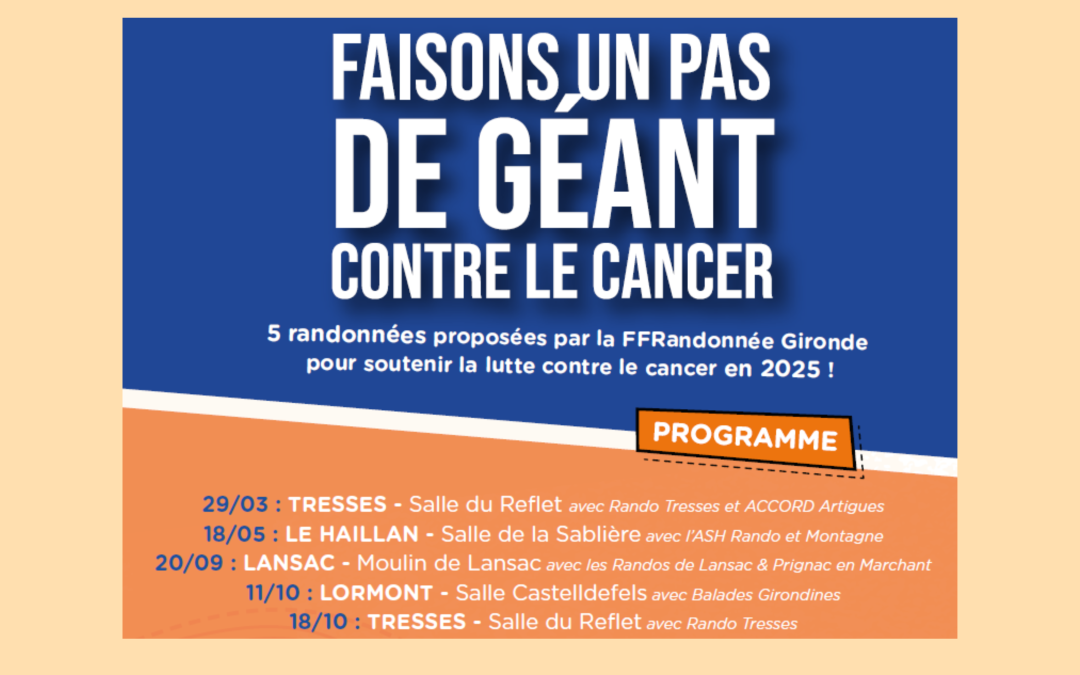 Le programme des randonnées avec la FFR Gironde !